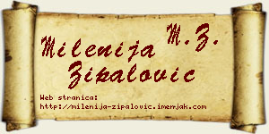 Milenija Zipalović vizit kartica